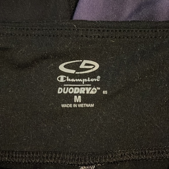 Three pairs of medium sized biker shorts. Two black one purple tie dye - Picture 2 of 4